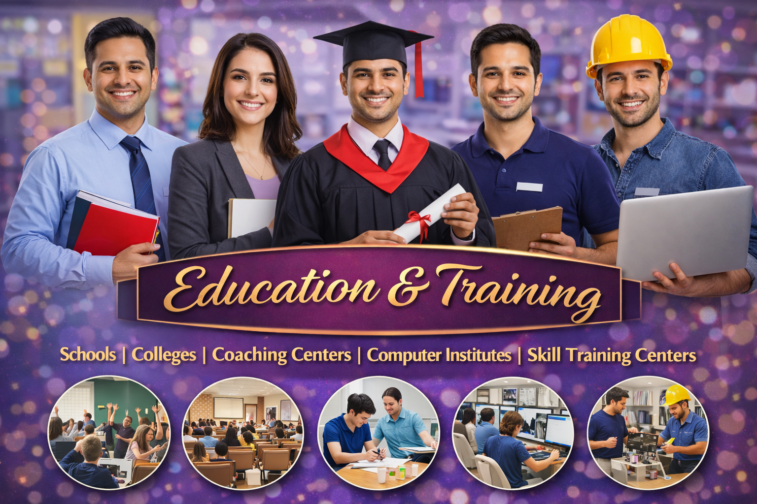 Schools, colleges, coaching centers, training institutes