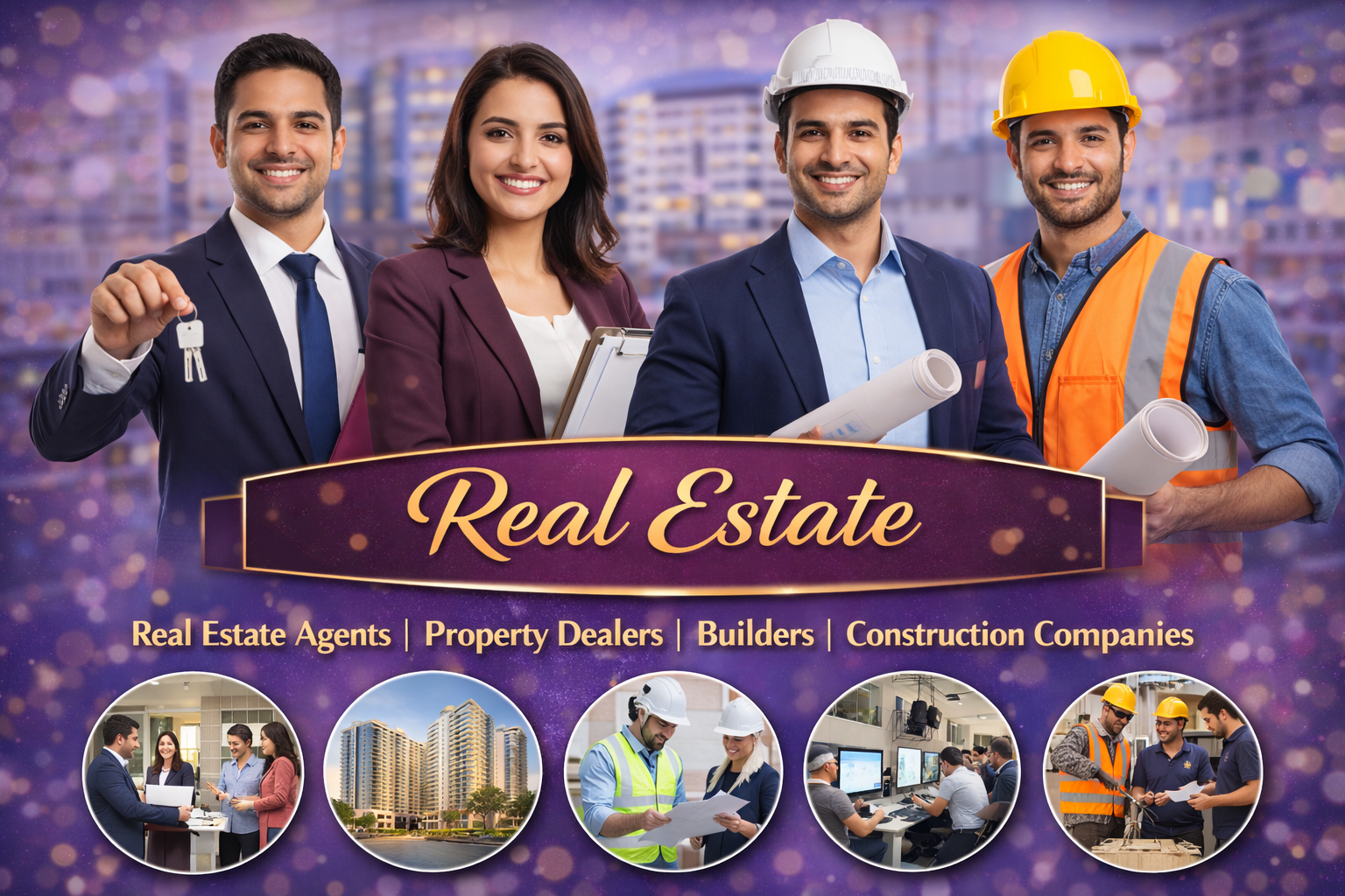 Real estate agents, builders, construction companies